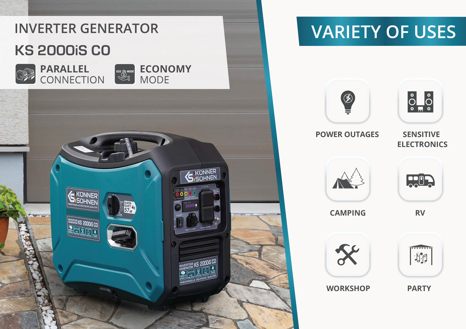 Inverter generator KS 2000iS CO