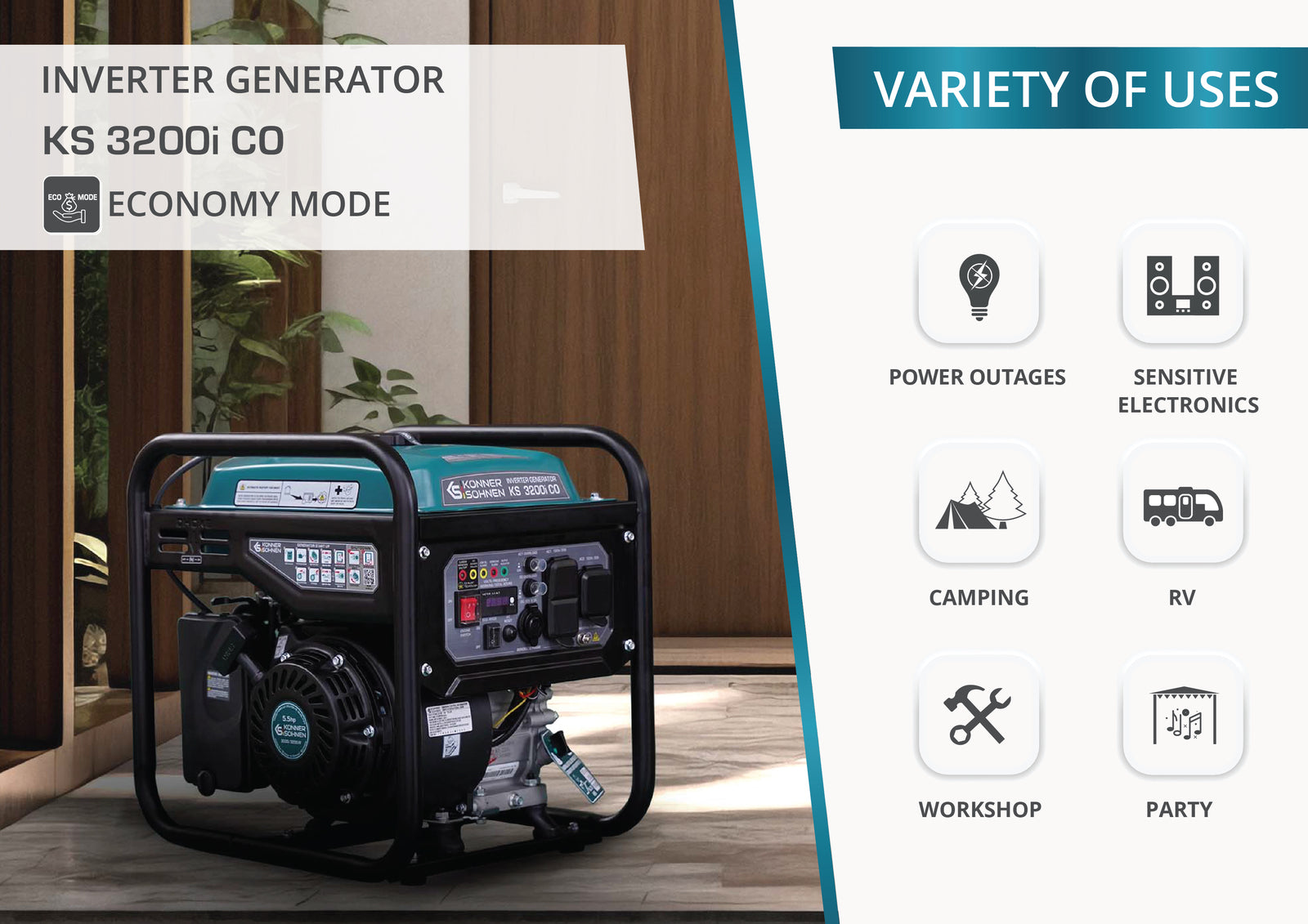 Generador inverter KS 3200i CO