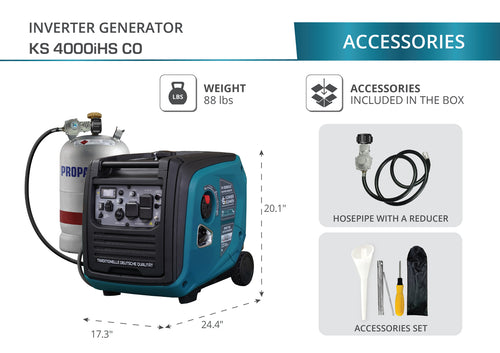 LPG/Gasoline inverter generator KS 4000iEHS CO