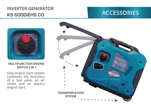 LPG/Gasoline inverter generator KS 6000iEHS CO