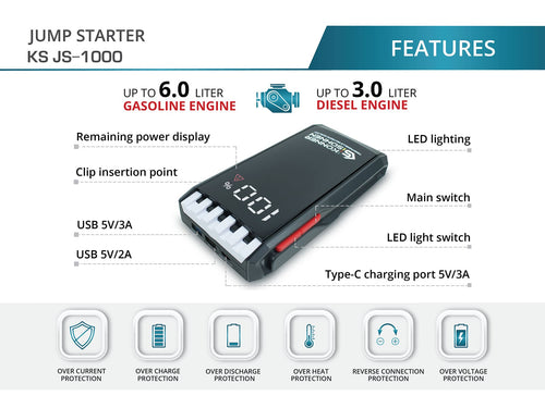 Jump starter KS JS-1000